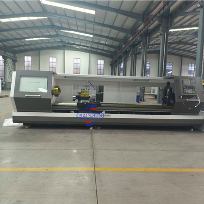Máy quay CNC ngang loại phẳng hạng nặng cho công việc kim loại